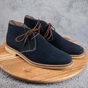 Banana Repubic Oxford Navy Suede Lace Up Shoes Men Size 10.5 M